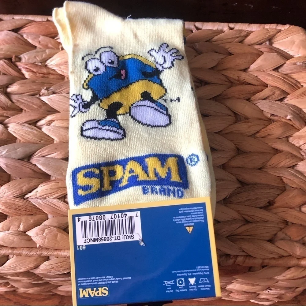 Spam junk food crew socks